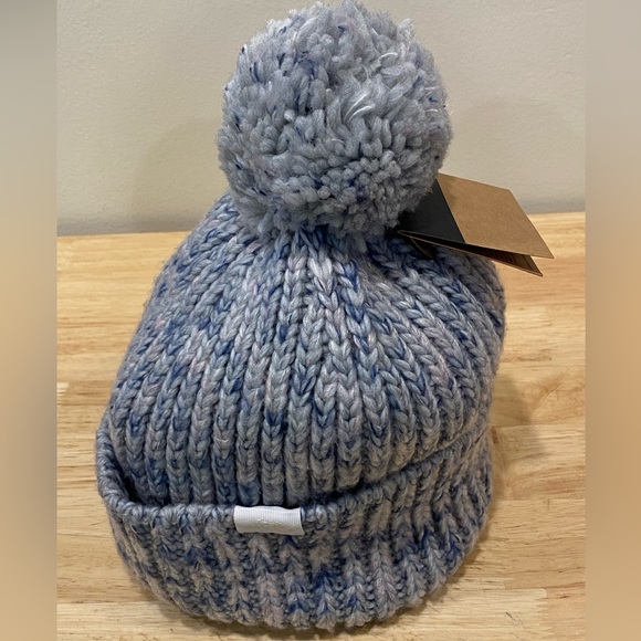 The North Face OS cozy chunky beanie Light Grey Heather/Multi-color deep fit NWT - Picture 2 of 10